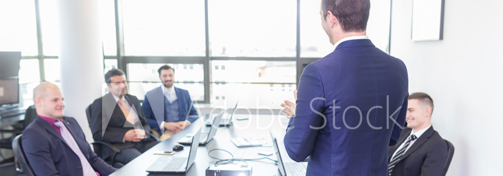 Businessman making presen